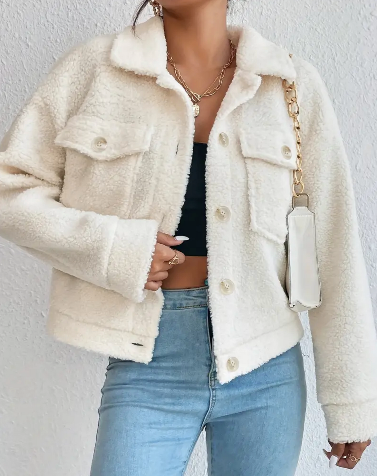 Elegante Fleece-gefütterte Jacke