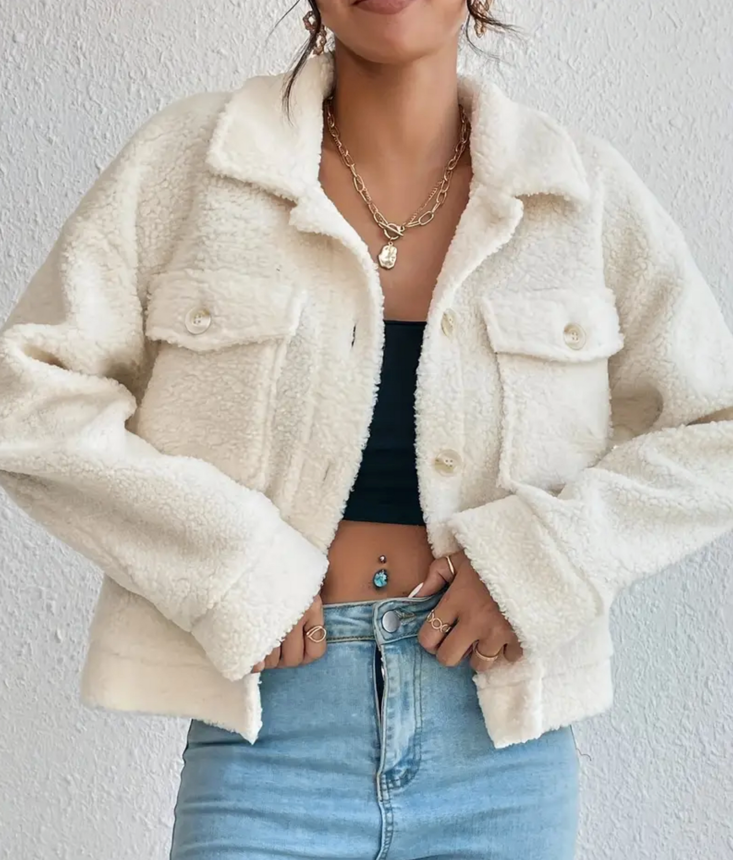 Elegante Fleece-gefütterte Jacke