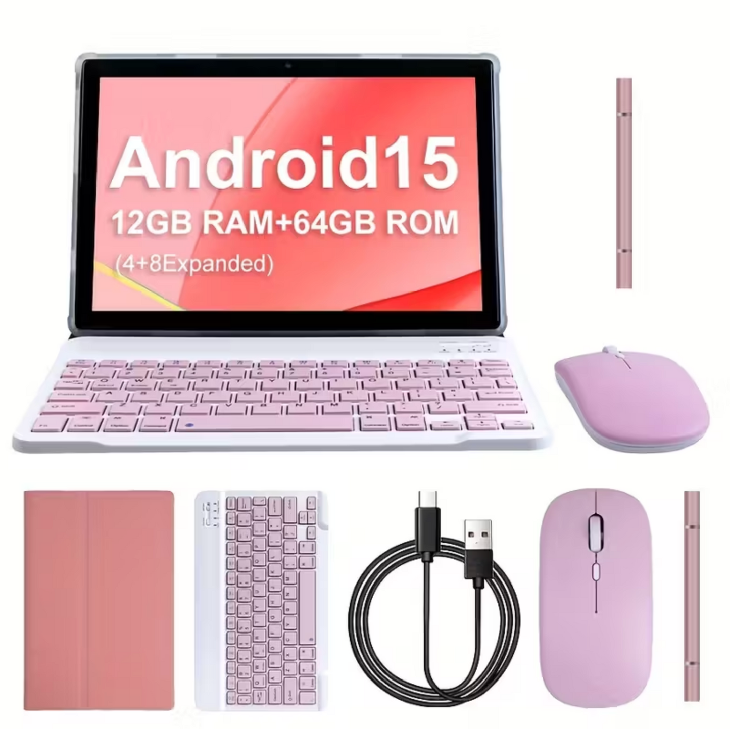 Pink Tablet 12GB RAM,64GB ROM,Android 15,Neu & OVP!