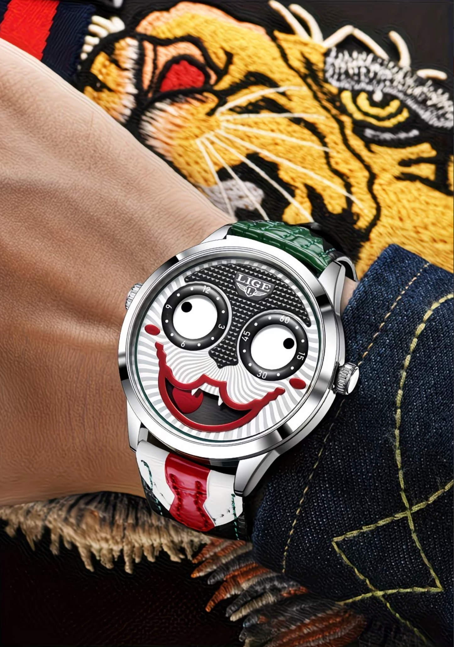 Auffällige Designer-Uhr mit Charakter – ein echter Hingucker!