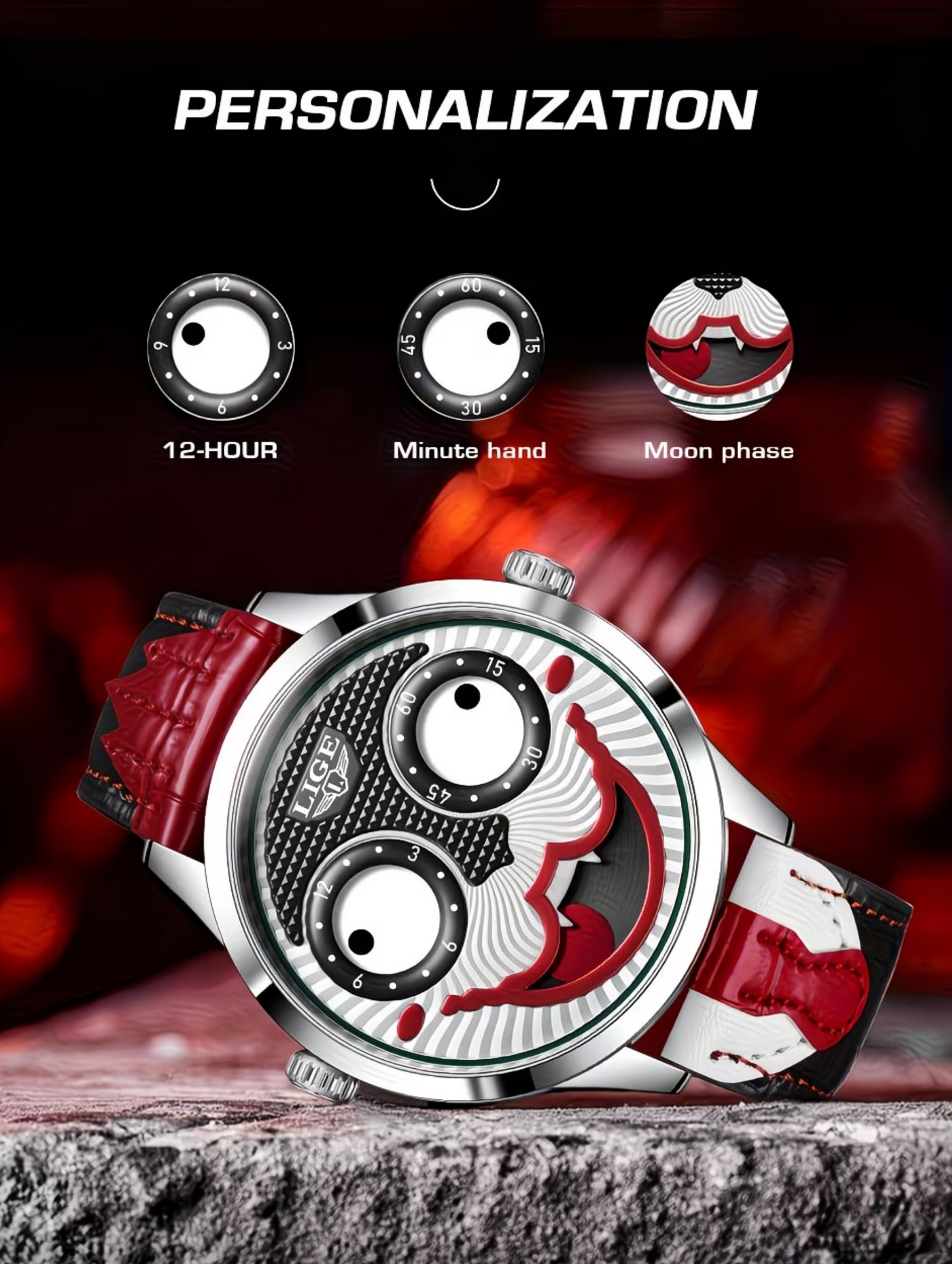 Auffällige Designer-Uhr mit Charakter – ein echter Hingucker!