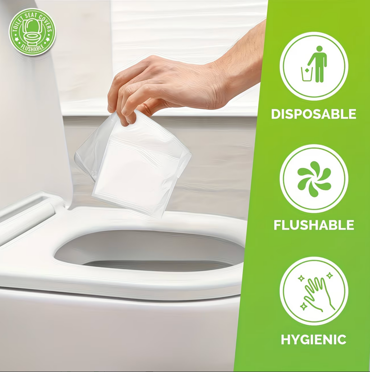 Einweg WC-Sitzauflagen – Hygienische, Spülbare Toilettenauflagen