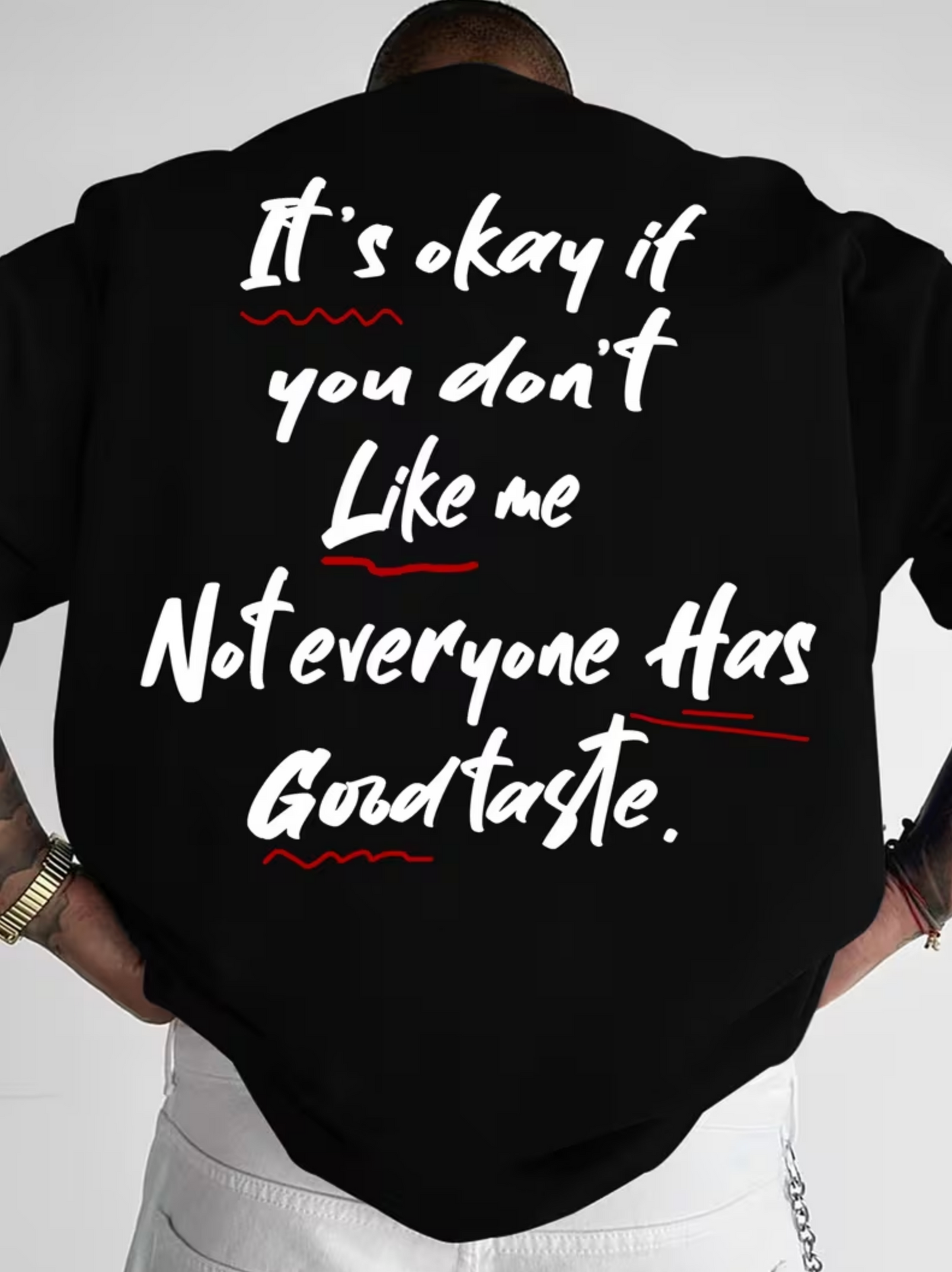 Schwarzes Herren Grafik-T-Shirt