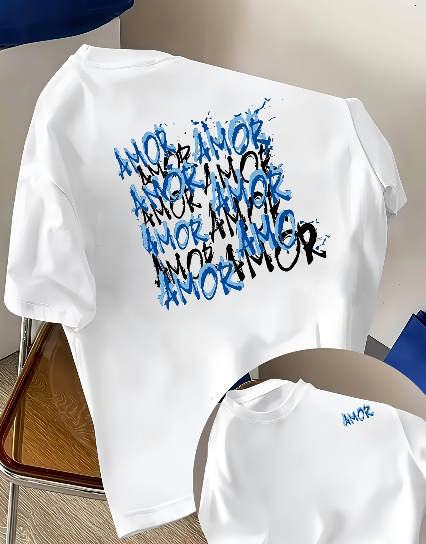 Herren T-Shirt – Streetstyle „AMOR“ Rückenprint
