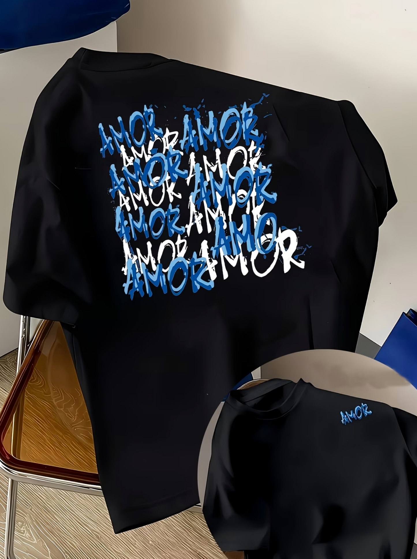 Herren T-Shirt – Streetstyle „AMOR“ Rückenprint