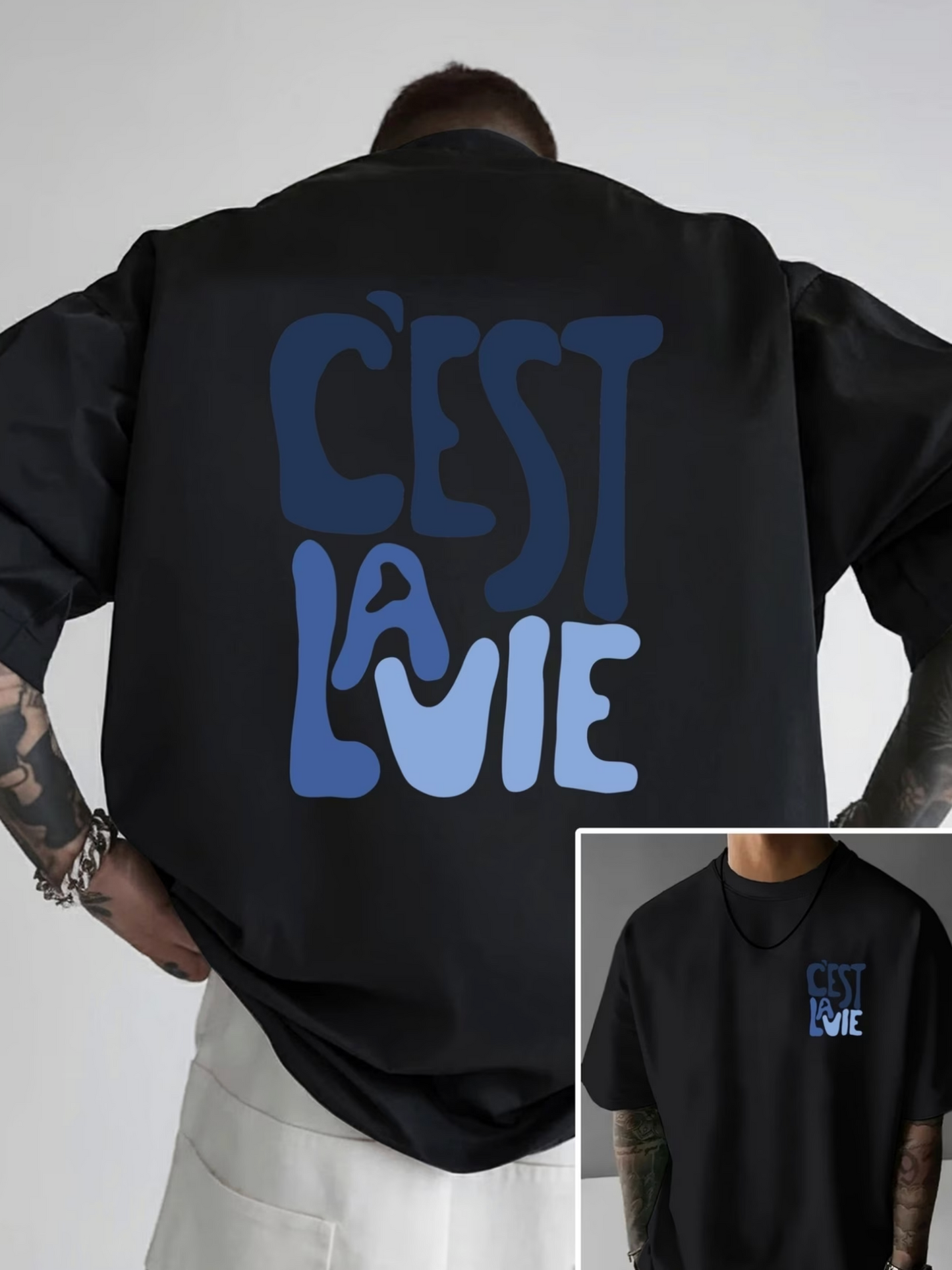 Herren T-Shirt – „C’EST LA VIE“