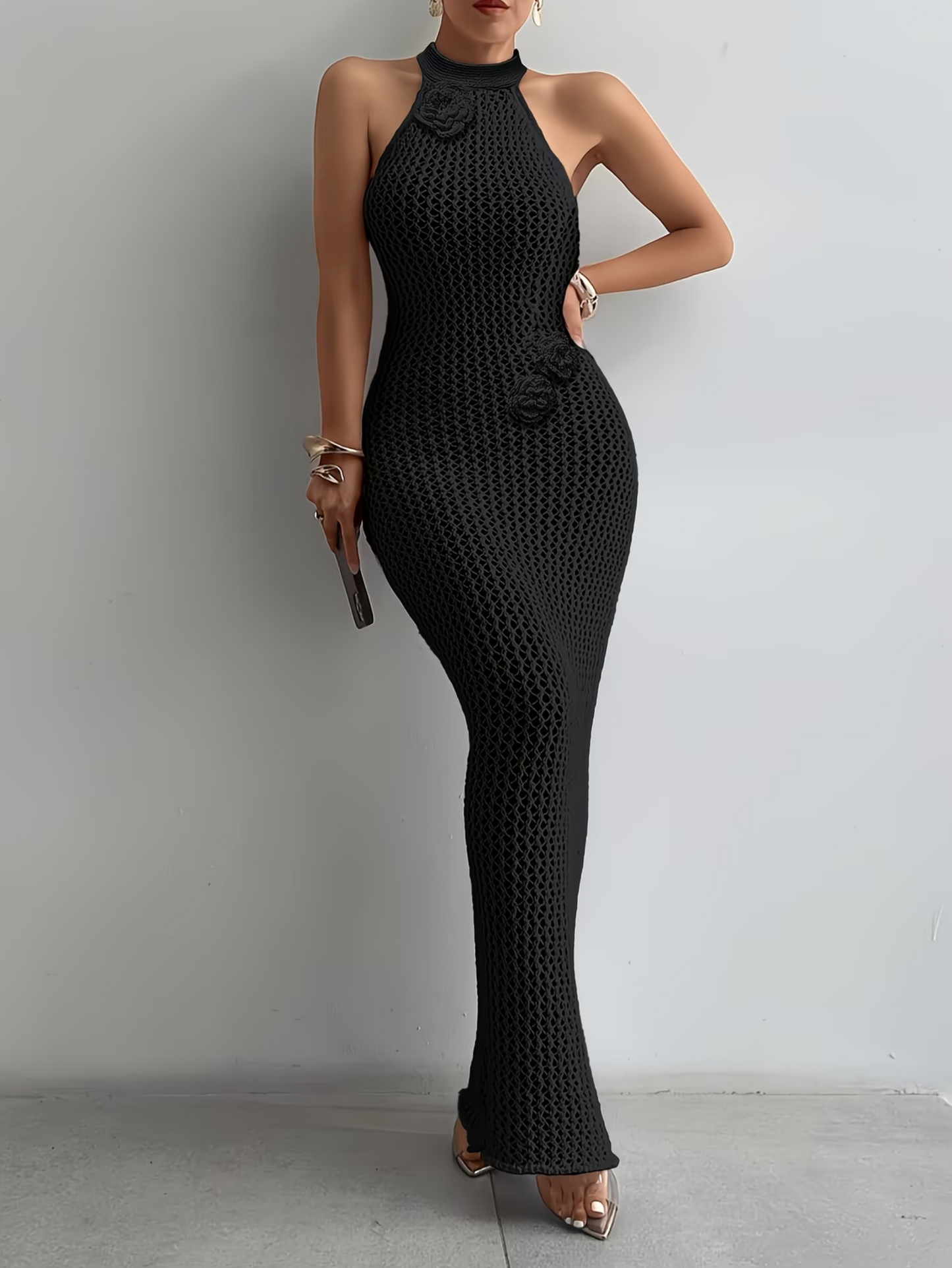 Maxikleid mit Neckholder und Rückenausschnitt