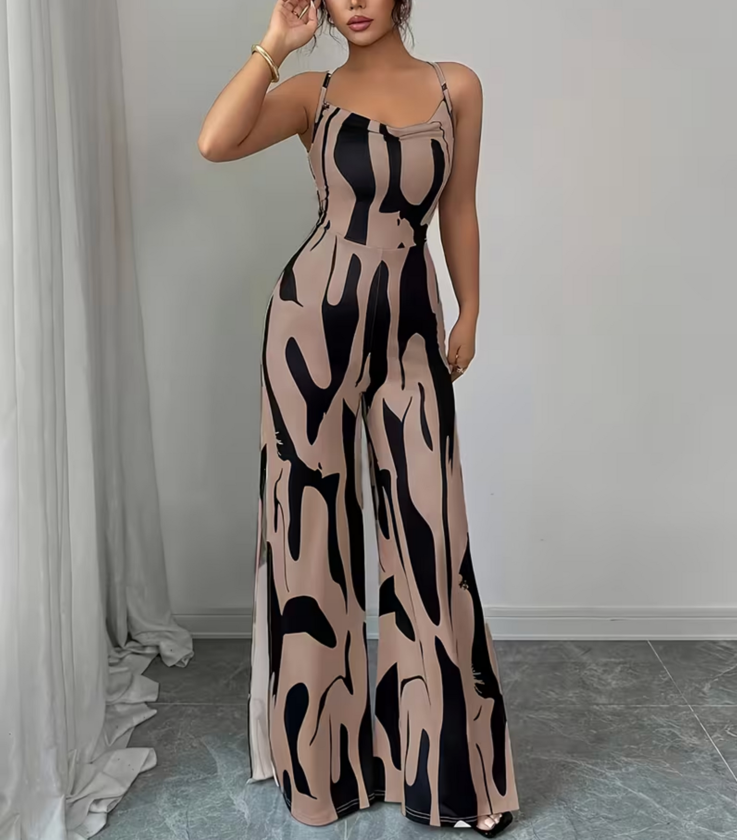 Eleganter Overall mit Allover-Muster