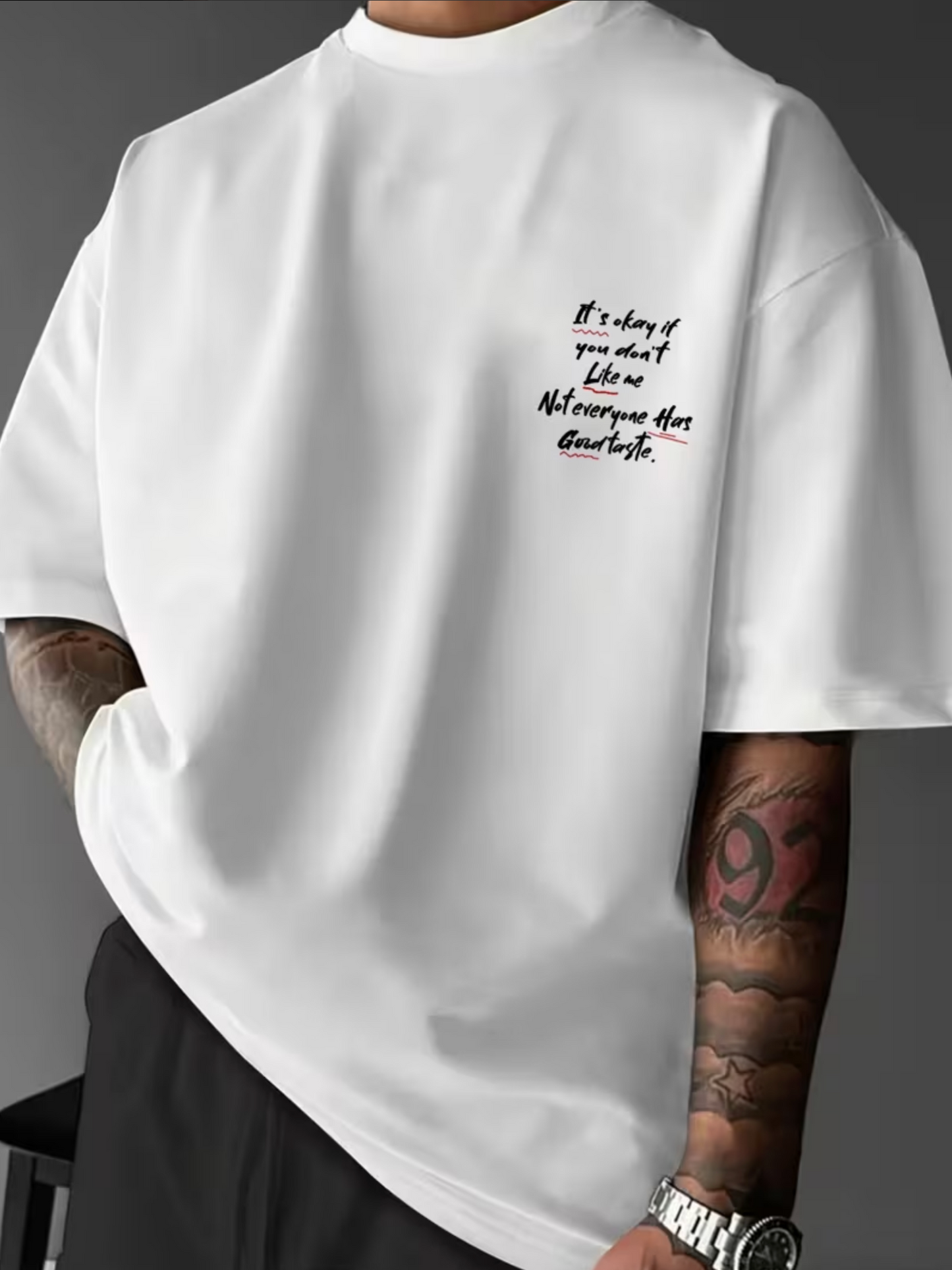 Schwarzes Herren Grafik-T-Shirt