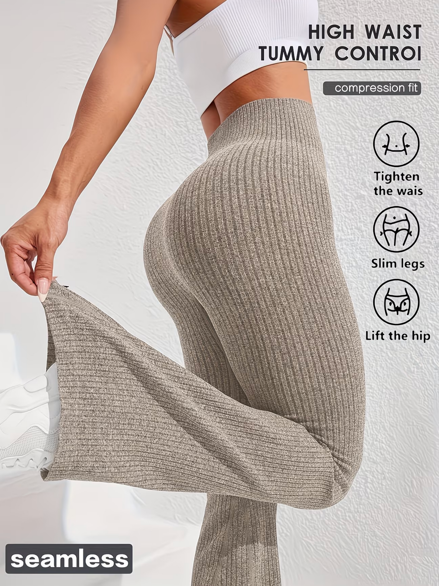 Damen Seamless Flared Leggings