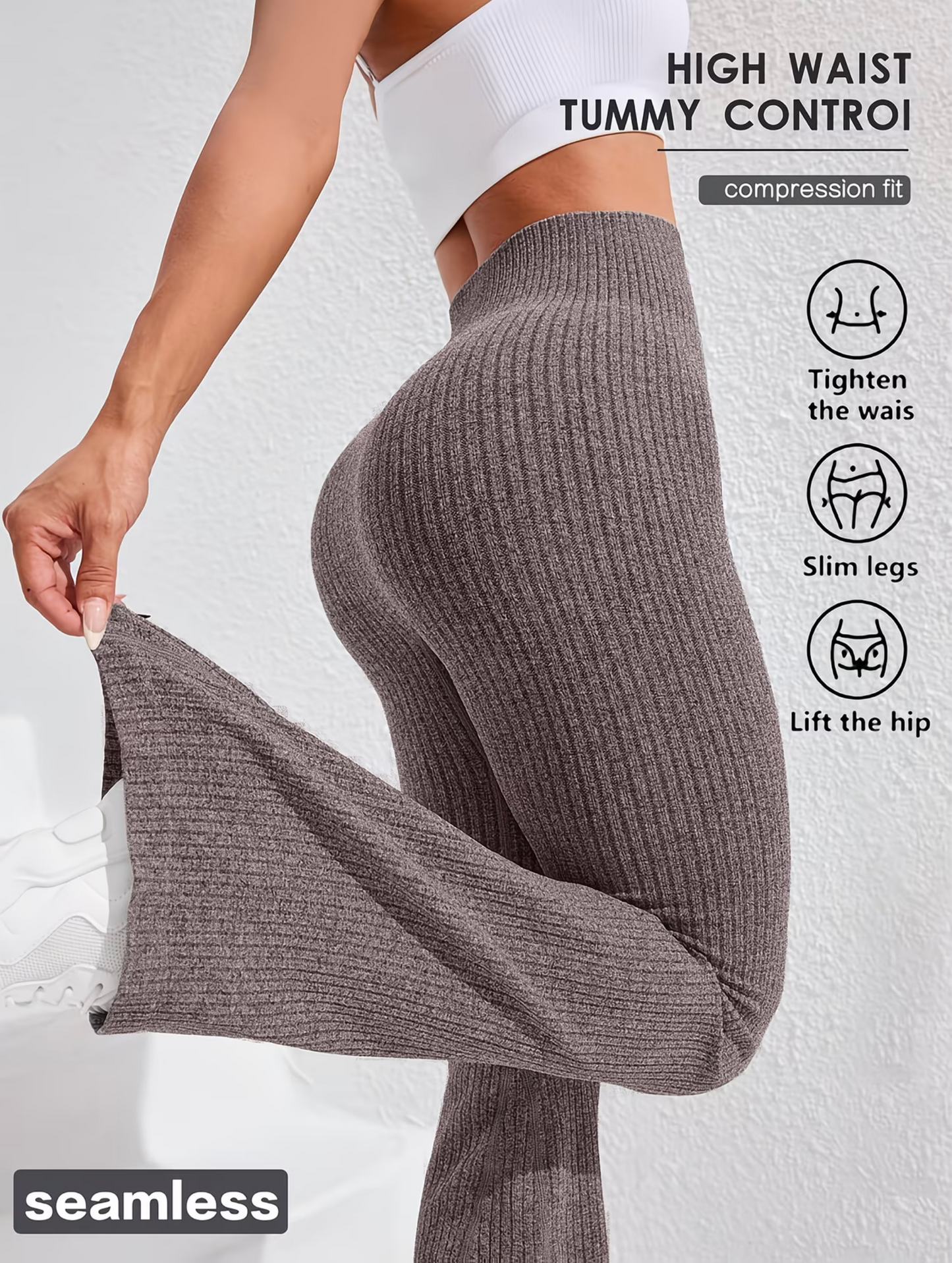 Damen Seamless Flared Leggings
