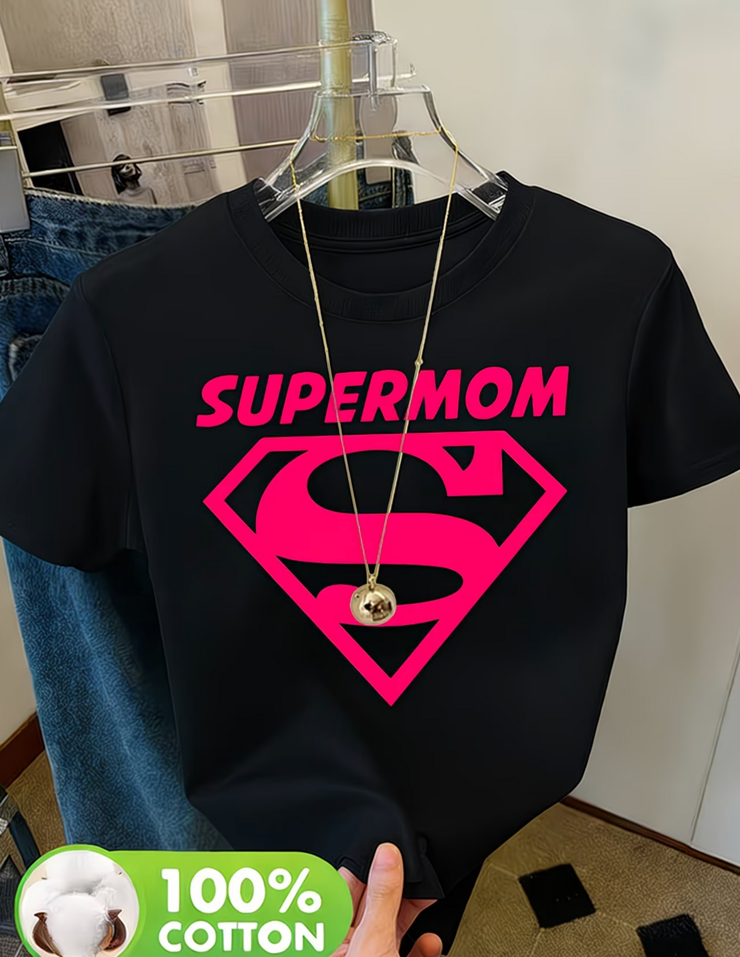 Damen T-Shirt „SUPERMOM“