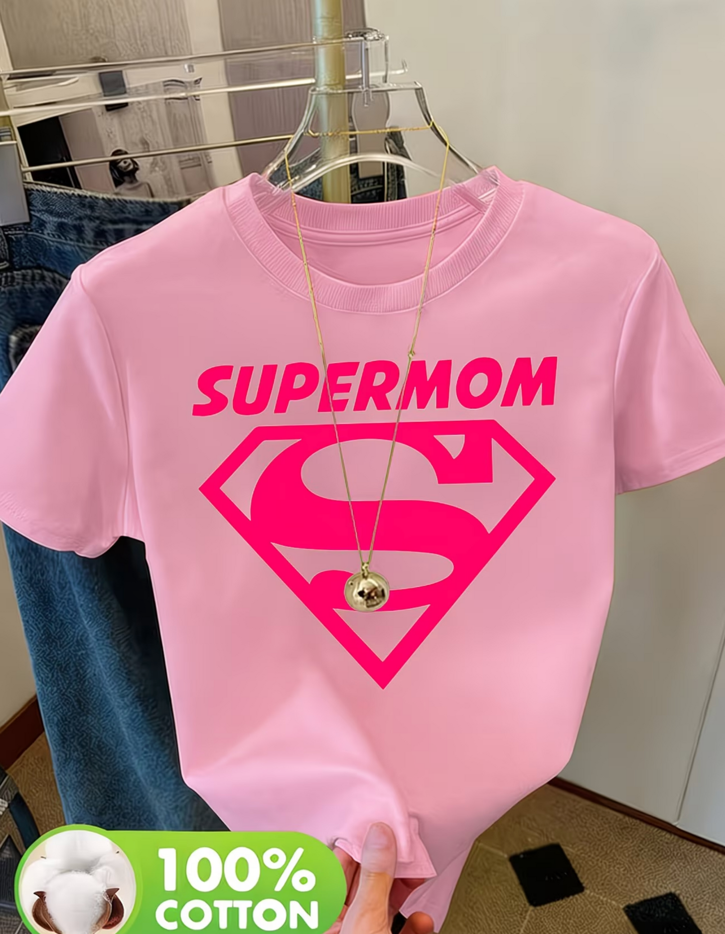 Damen T-Shirt „SUPERMOM“