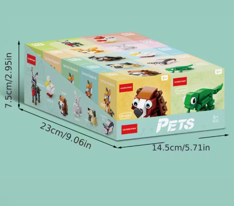 Niedliche Haustier-Bausteine Set