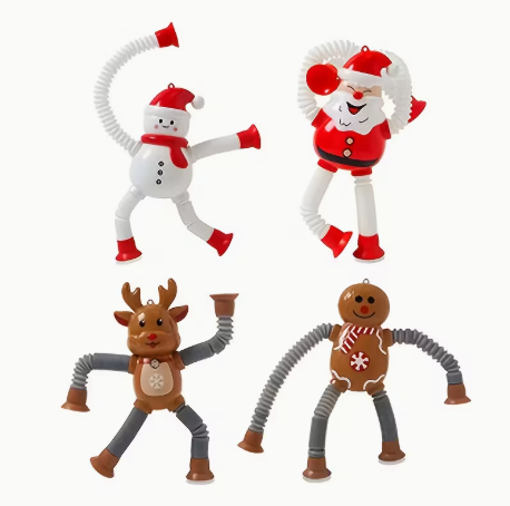 4er Set Biegepuppen Weihnachtsdeko