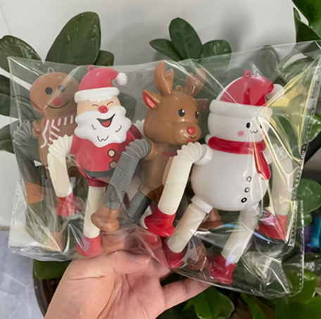 4er Set Biegepuppen Weihnachtsdeko