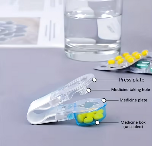 💊 Tragbarer Tabletten-Spender mit Trenner – Präzise, sauber & jederzeit griffbereit