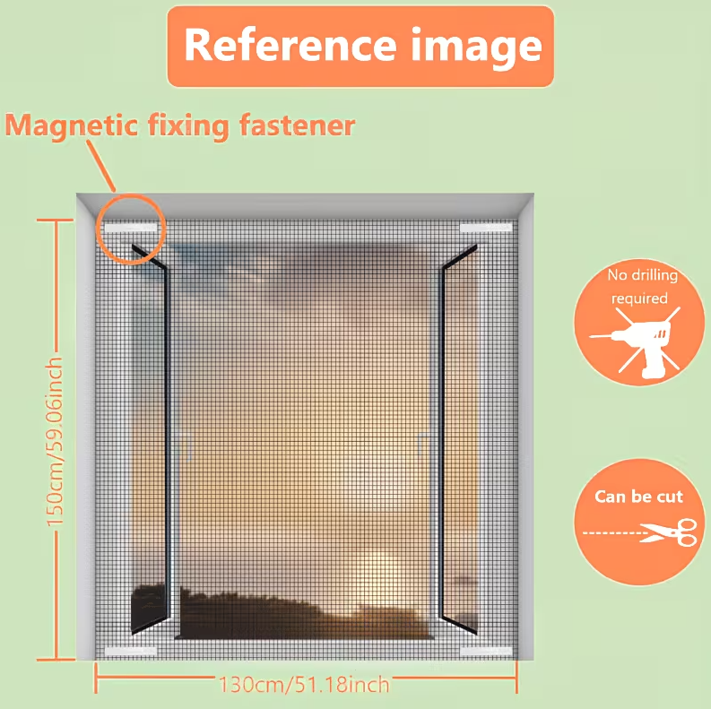 🪟 Magnetisches Insektenschutz-Fensternetz – Zuschneidbar & ohne Bohren
