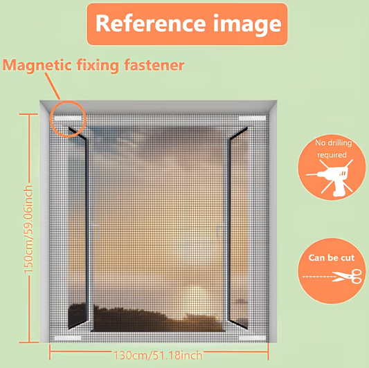🪟 Magnetisches Insektenschutz-Fensternetz – Zuschneidbar & ohne Bohren