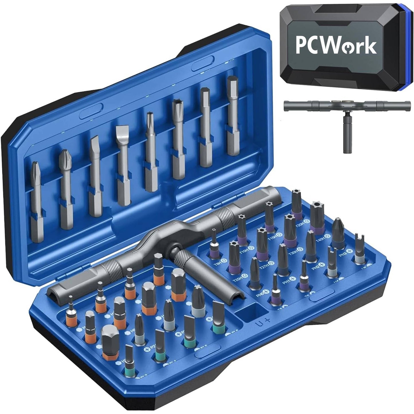 PCW08K Feinmechanik Ratschen Set | 42-in-1 magnetisches Präzisionswerkzeug